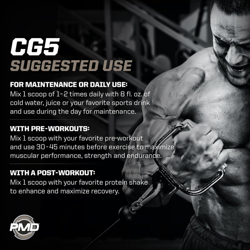 [Australia] - PMD Sports CG5 Premium Creatine & L Glutamine Powder, Power Recovery, Build Lean Muscle, Increase Workout Performance, Maximum Strength Pre Workout & Post Workout, Unflavored, 30 Servings 5.5 Ounce (Pack of 1) 