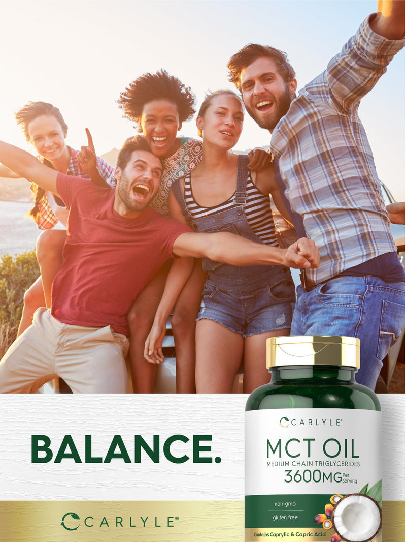 [Australia] - Carlyle MCT Oil Capsules | 3600mg | 70 Softgels | Keto Coconut Oil | with Caprylic & Capric Acid | Non-GMO and Gluten Free Supplement 