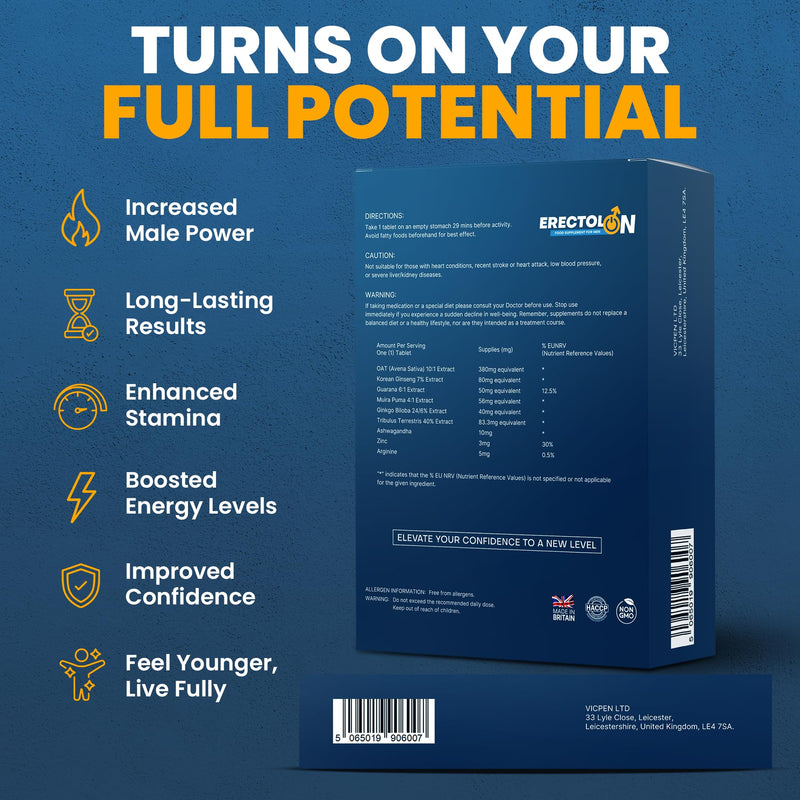 Blue 30 Stamina & Energy Tablets for Men | Supplement for Men | Fast-Acting Tribulus Terrestris Herbal Supplements for Enhanced Performance & Stamina | Pills for Men UK | Korean Ginseng Natural 30 count (Pack of 1)