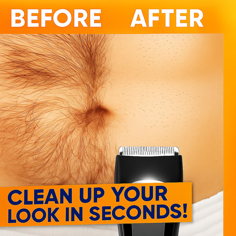 [Australia] - Manscape Groin & Body Hair Trimmer for Men, Waterproof Electric Ball Trimmer with Skin-Friendly Ceramic Blade, with LED Light Manscaping Razor for Pubic Area, Chest, Back & Armpits,90 Minutes Shaving Black 