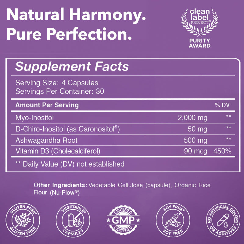 Intimate Rose Women’s Hormonal Balance Bundle – Myo-Inositol & D-Chiro Inositol + Vitex Chasteberry – Reproductive Health & Menstrual Support Supplements