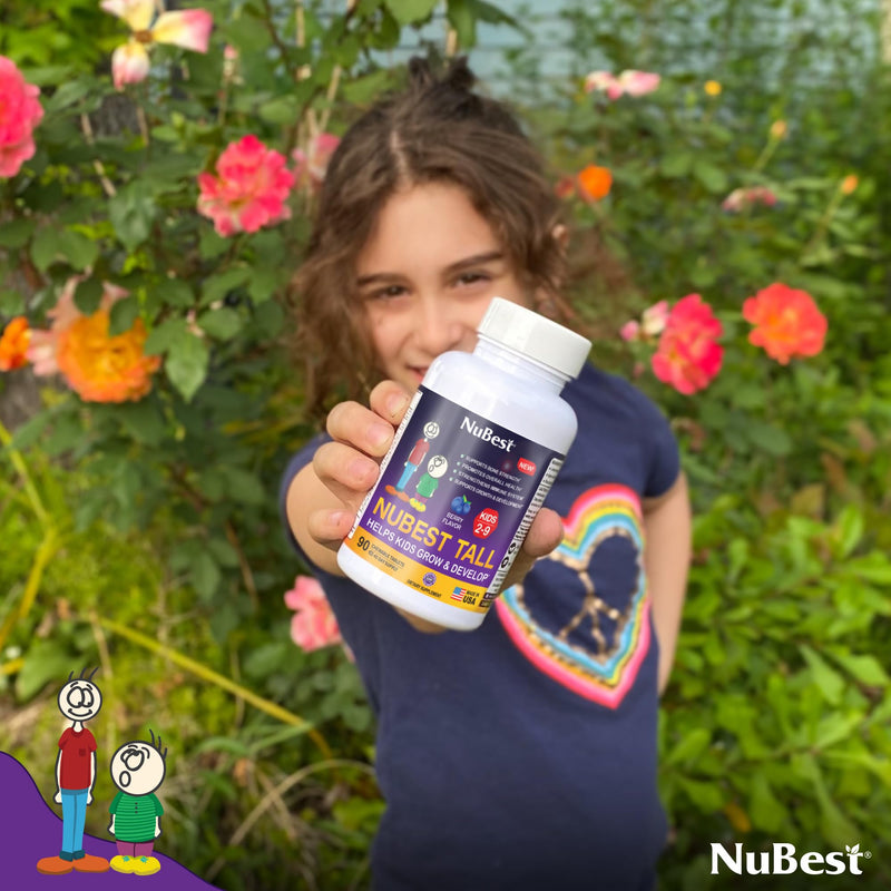 [Australia] - NuBest Tall Kids - Toddlers Vitamins and Kids Vitamins for Age 2 to 9 - Support Bone Strength, Overall Health and Immunity - Animal Shapes - 90 Chewable Berry Tablets | 1.5 Month Supply Pack of 1 - 90 count - NuBest Tall Kids 90 Chewable Tablets 