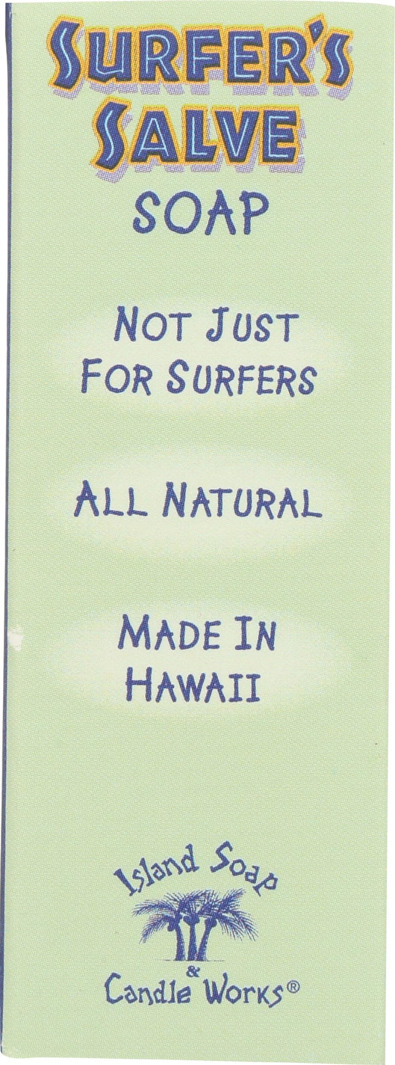 Island Soap & Candle Works Surfer's Salve Soap - Made in Hawaii w/Lavender & Tea Tree Essential Oil, Vitamin E, & Aloe - Soap for Sunburned or Damaged & Dry Skin - 3 Ounces 3 Fl Oz (Pack of 1)