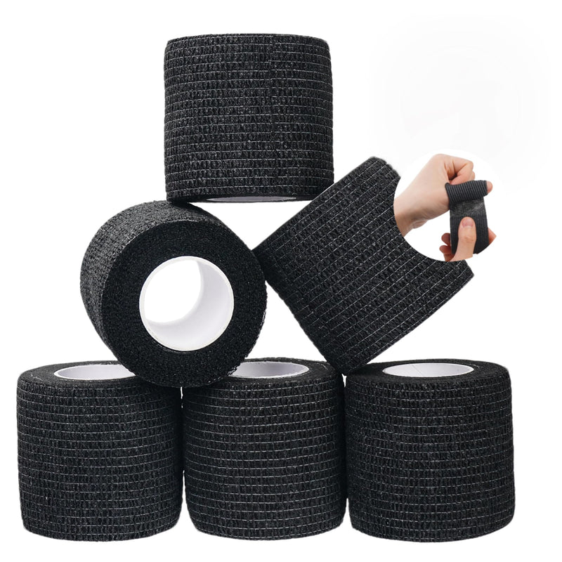 Thumb Tape for Weightlifting - Stretchy Tape 2 Inch Wide - 6 Rolls (15ft Each) for Powerlifting, Cross Training, Gym - Hand, Finger & Thumb Protection (Individually Wrapped)