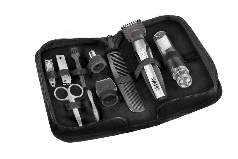 [Australia] - Wahl Travel Kit Deluxe, 6 in 1 Multigroomer, Beard and Stubble Trimmer for Men, Body Hair Trimmer for Men, Grooming Kit for Men, Multi Grooming Tools, Travel Grooming Kit 