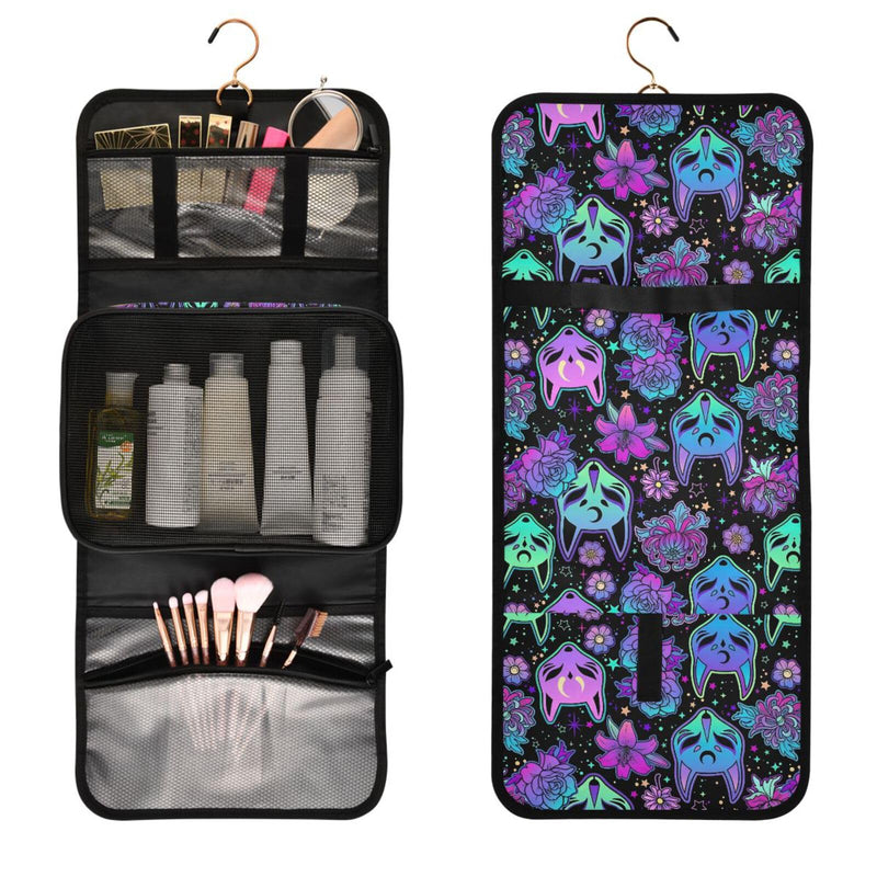 MNSRUU 3 PCS Toiletry Bag, Magic Fox with Camellia Hanging Makeup bag for Toiletries Travel Toiletry Organizer Bags Portable Clear Toiletry Kit Pattern 06