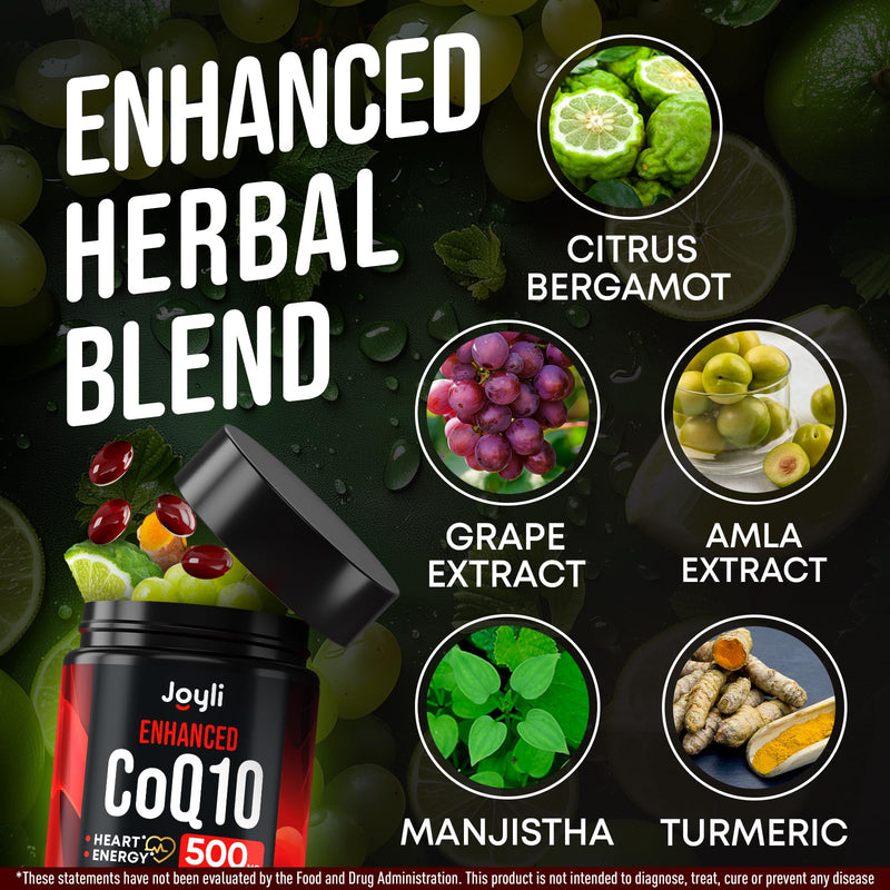 [Australia] - High Absorption CoQ10 500MG - Co Q 10 Supplement 120 Softgels for Heart Health&Energy Production - Enhanced CoQ10 Nutritional Supplements with Coenzyme Q10 - Alternative to coq10 400mg softgels 500 