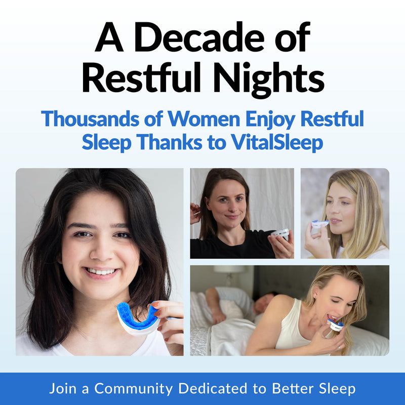 [Australia] - VitalSleep Anti-Snoring Mouthpiece, Women's Size – Adjustable, Custom-Fit Snoring Solution – Comfortable FDA-Cleared Sleep Aid for Better Rest – Made in The USA 