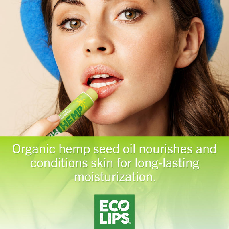 Eco Lips Organic Hemp Lip Balm Vanilla Mint, 6 pack | With Coldpressed Hempseed Oil, Coconut Oil, and Vitamin E | Deeply Moisturizes Dry, Chapped Lips 6 Count (Pack of 1)