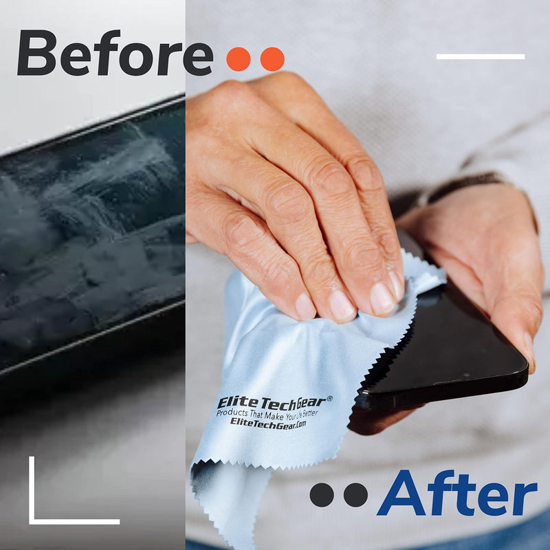 [Australia] - Microfiber Cloth - 4-Pack, 12" x 12" Oversized Cleaning Cloths. Washable and Durable Microfiber Cleaning Cloth for Glasses, Lenses, Electronics and Screens. High Tech Quality Material Light Blue 4-Pack "OVERSIZED" 
