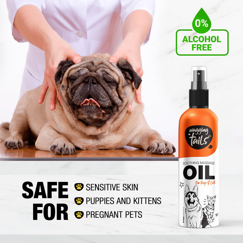 Wagging Tails 6-in-1 Soothing Oil 6.76 fl oz for Dogs | All Natural Ingredients Coconut Oil and Vitamin E Help Control Hair Fall & Improve Coat Shine and Softness Pack Of 1 - PawsPlanet Australia