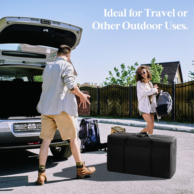 Lifewit 120L Extra Large Storage Duffle Bag for Traveling, Foldable Moving Bag with Zippers and Handles, Heavy Duty Storage Bags Big Totes for Travel Camping, Storage Bins with Lids for Luggage 2 Pack
