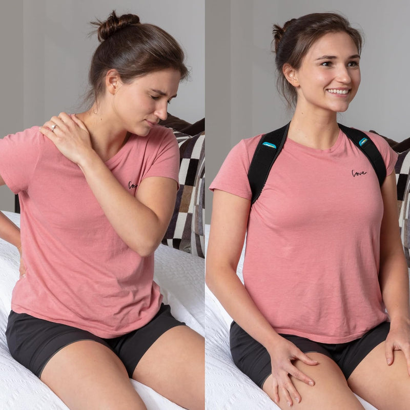[Australia] - ComfyBrace Posture Corrector-Back Brace for Men and Women- Fully Adjustable Straightener for Mid, Upper Spine Support- Neck, Shoulder, Clavicle and Back Pain Relief-Breathable 