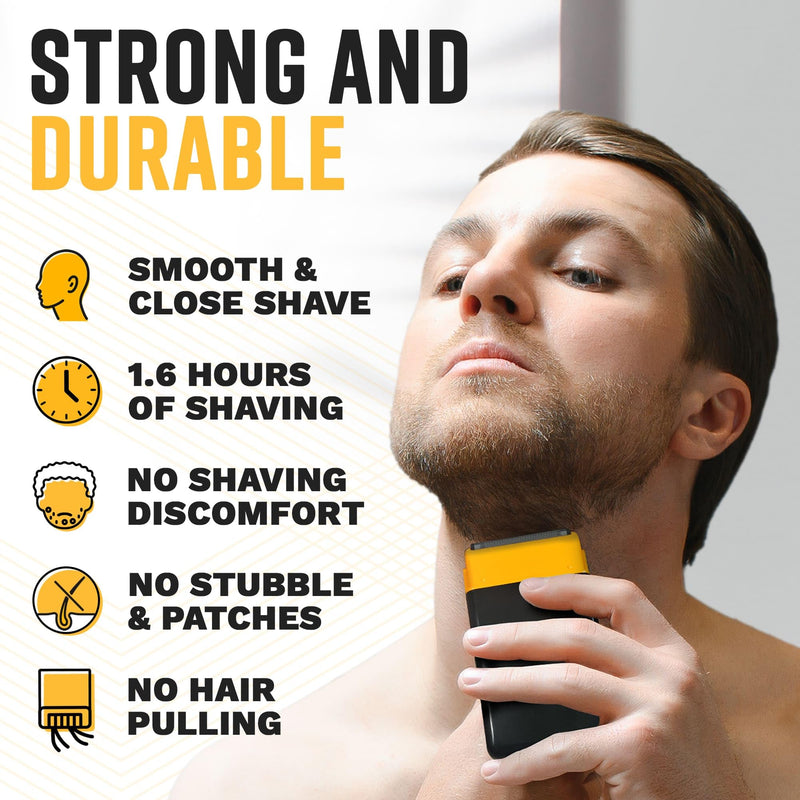 [Australia] - The Cut Buddy Shave Buddy, Compact Foil Electric Shaver for Face & Body, Maintains 5 O'Clock Shadow, Lightweight & Water Resistant, 1 Count - Black Shave Buddy Electric Shaver 