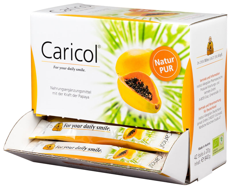 [Australia] - Caricol | 100% natural ingredients in organic quality | With Papain | Easy to dose | 42 sticks of 20 g each (840 g) 