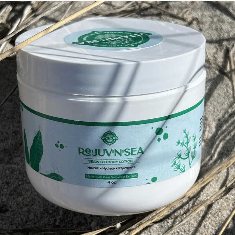 VITAMINSEA Rejuvensea Seaweed Body Lotion, Triple Blend Maine Seaweed - Nourishing Moisturizers For All Type Skin with Vitamin E, Aloe Vera and Shea Butter, Made from Maine Coast Seaweed - 4 oz