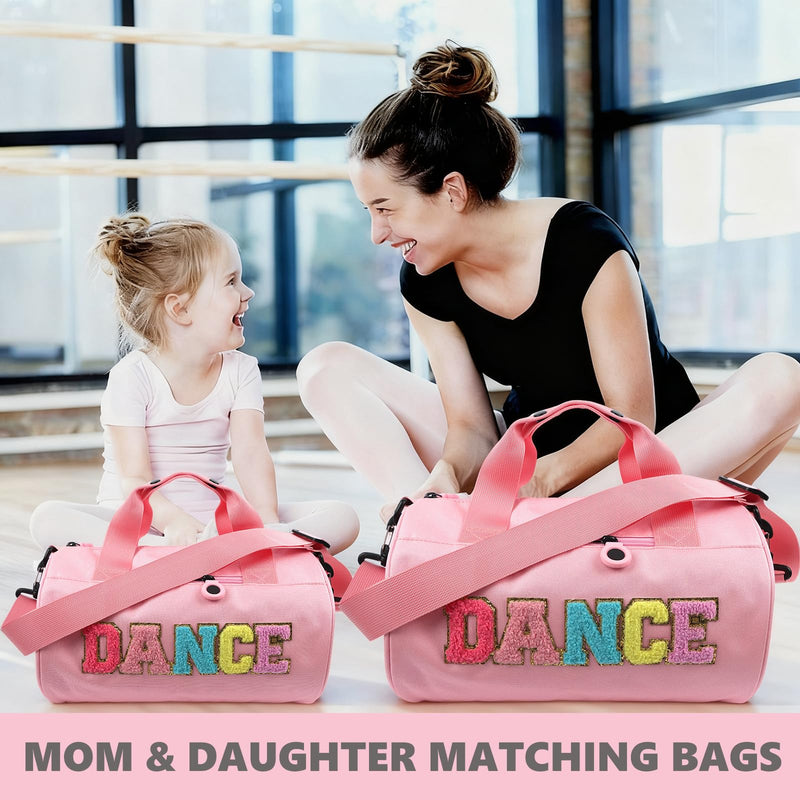 Dance Bag for Girls Kids Duffle Ballet Bag Women Birthday Gifts for Girls | Small Gym Duffle Bags Overnight Travel Bags Workout Duffel Bag,Waterproof Fabric,for Toddler Teen and Women,Girls Gift Pink L