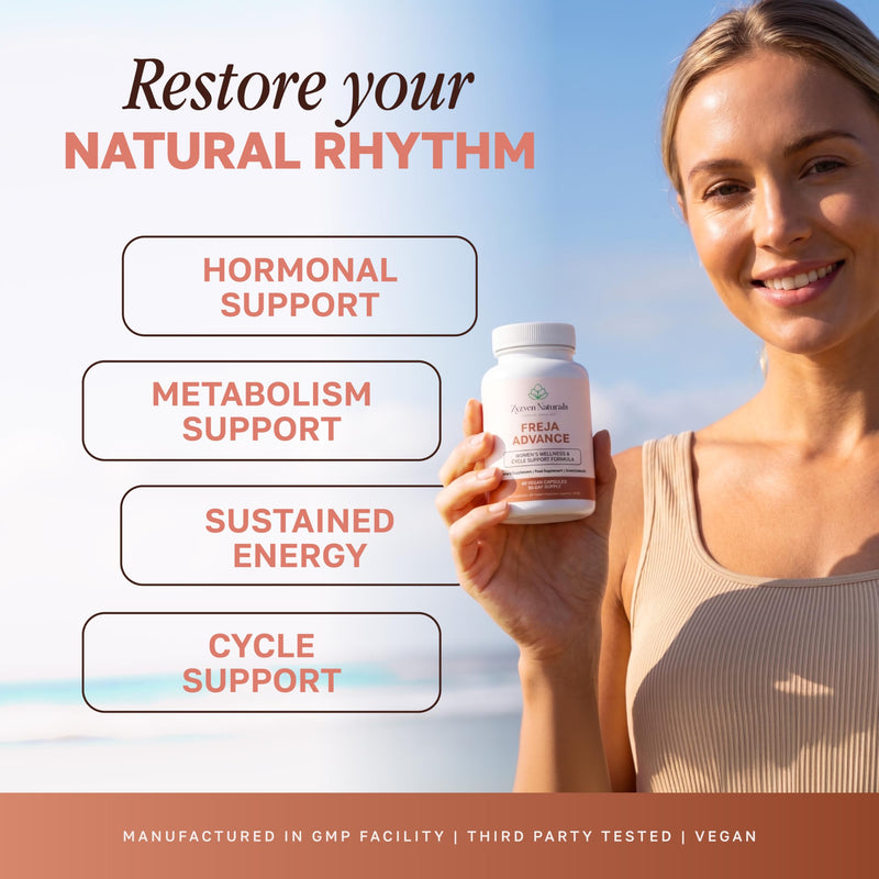 Zyzven Naturals Freja Advance – Women’s Botanical Supplement with Myo-Inositol, Chaste Berry, Shatavari, NAC, Turmeric & Zinc – Hormonal & Metabolic Support – Vegan Capsules – 60 Capsules