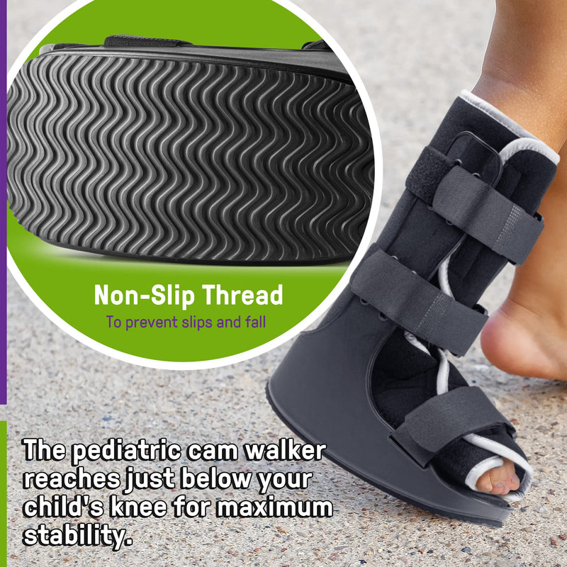 MARS WELLNESS Pediatric Walking Boot For Kids - Sprained Ankle Pediatric Ankle Brace - Kids Walking Boot - Medium - Fits Children Ages 2.5-3 Years Old Medium (Pack of 1)