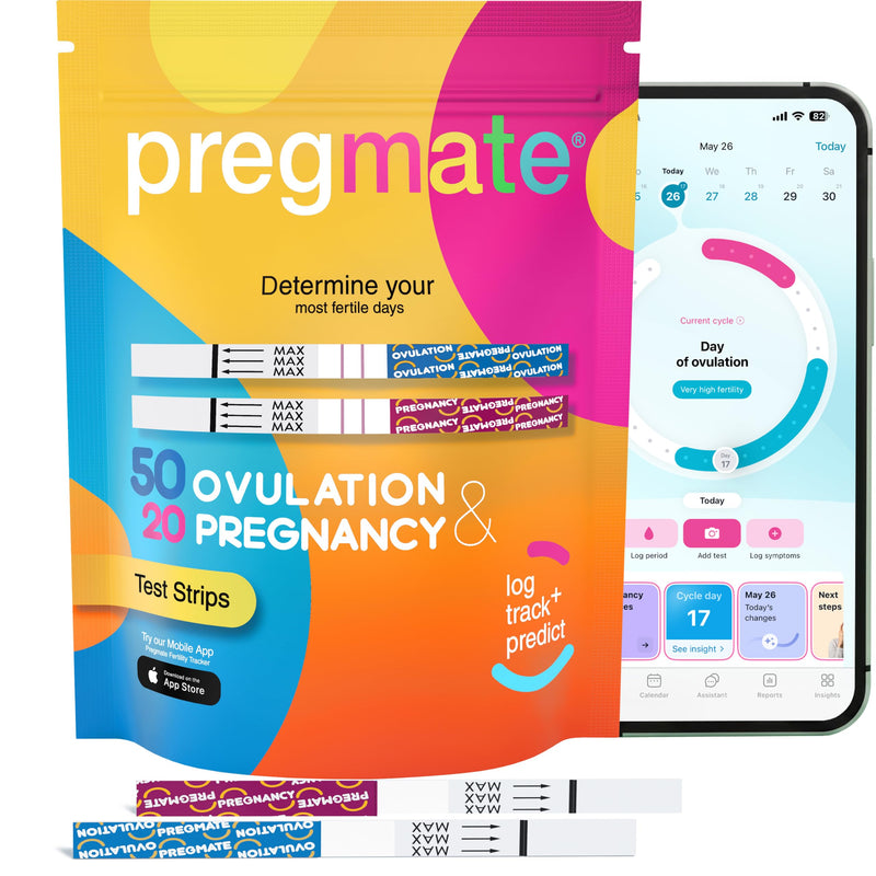 Pregmate 50 Ovulation and 20 Pregnancy Test Strips Predictor Kit