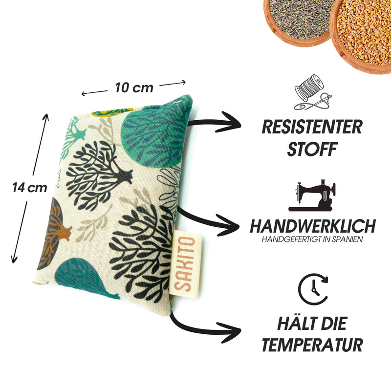 [Australia] - 2(pcs) grain pillow microwave (14x10 cm) - heat pillow microwave - microwave-safe heat pillow for children - grain pillow small - grain pillow neck - heat-cold therapy - wheat and lavender trees 