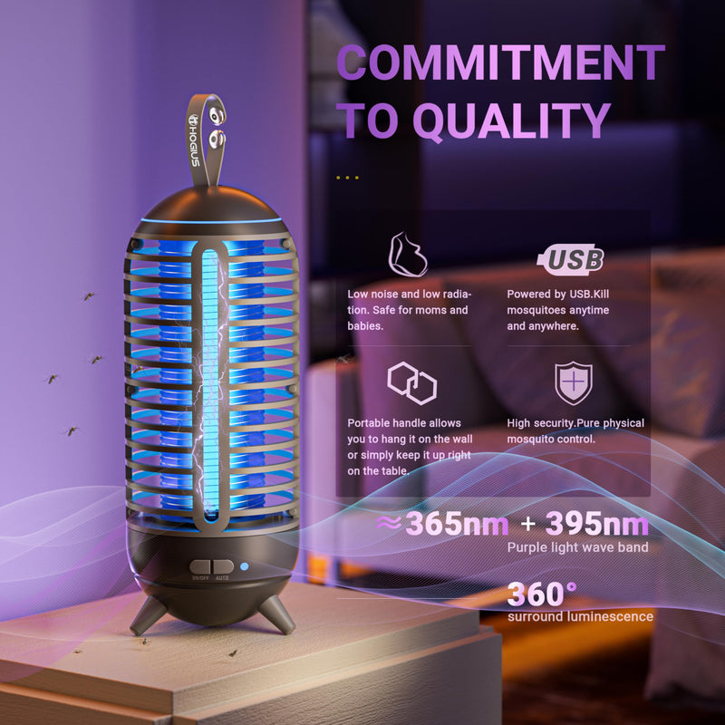 [Australia] - Cordless Bug Zapper Outdoor & Fly Zapper Indoor & Wireless Mosquito Zapper Portable Camping Fly Trap 2500mAh Electric Ideal for Traps (Black) 1 Pack Black 