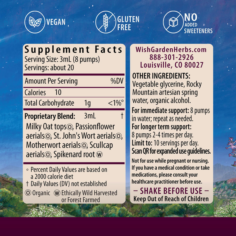 WishGarden Herbs Emotional Ally, 6-Herb Mood & Grief Support Tincture, 2oz | St. John's Wort, Passion Flower, Skullcap, Motherwort & Milky Oat, Eases Nervous Tension, Non-GMO, Vegan, Gluten-Free 2 Fl Oz (Pack of 1)