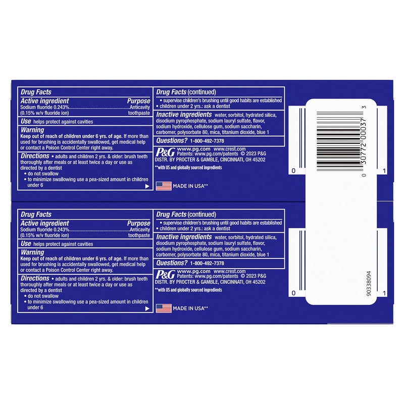 [Australia] - Crest 3D White Stain Eraser Teeth Whitening Toothpaste, Polishing Mint, 3.1 oz, Pack of 2 3.1 Ounce (Pack of 2) 