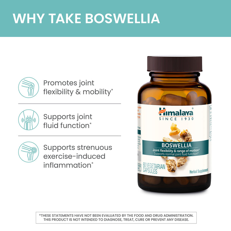 [Australia] - Himalaya Boswellia, Joint Support for Mobility and Flexibility, Promotes Tissue Preservation, 250 mg, 60 Capsules, 1 Month Supply, 2 Pack 60 Count (Pack of 2) 