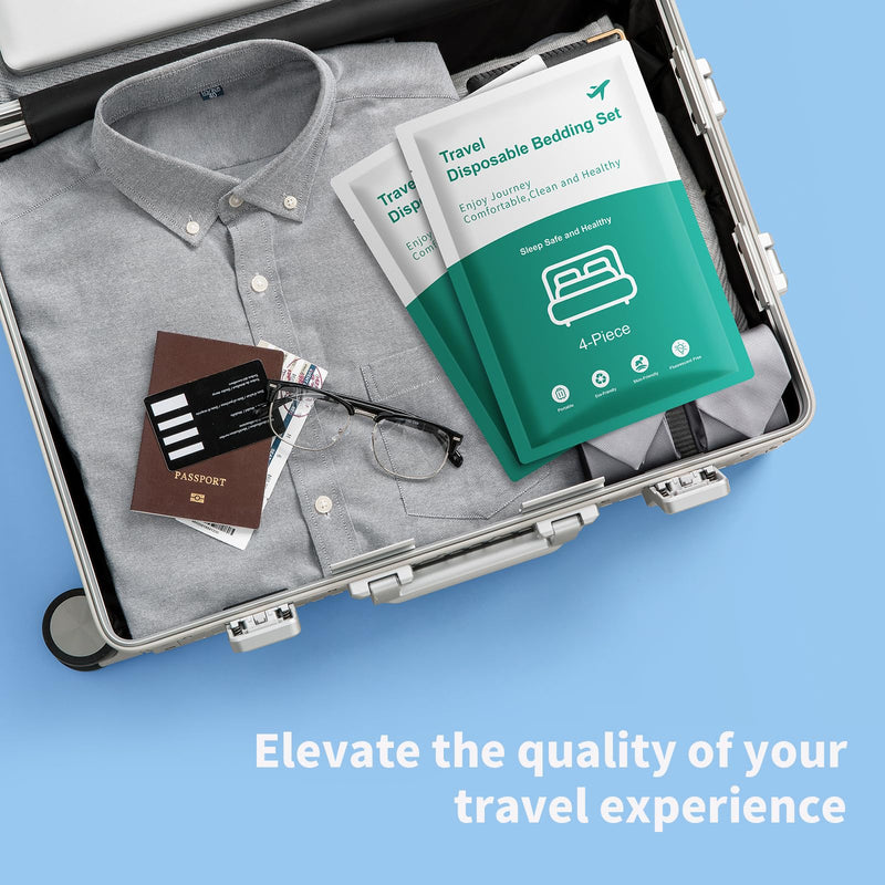 [Australia] - KIIS Travel-Safe Disposable Cover Sheets for Travel, Disposable Bed Sheet, Disposable Duvet/Comforter Cover, Disposable Pillowcases, Perfect for Hotels & Trips (King Size) King (1 Pack) 