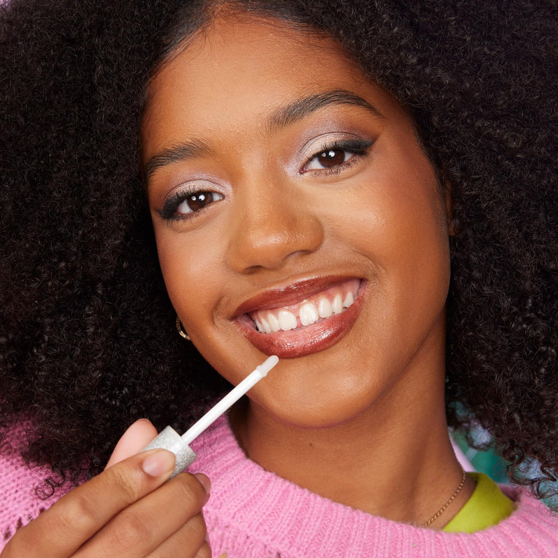 [Australia] - Petite 'n Pretty Makeup Set for Kids (Silver) - Face & Body Makeup for Kids, Tweens, Teens - Highlighter, Body Shimmer Glitter, Lip Gloss, Makeup Brush, Made in the USA Silver 