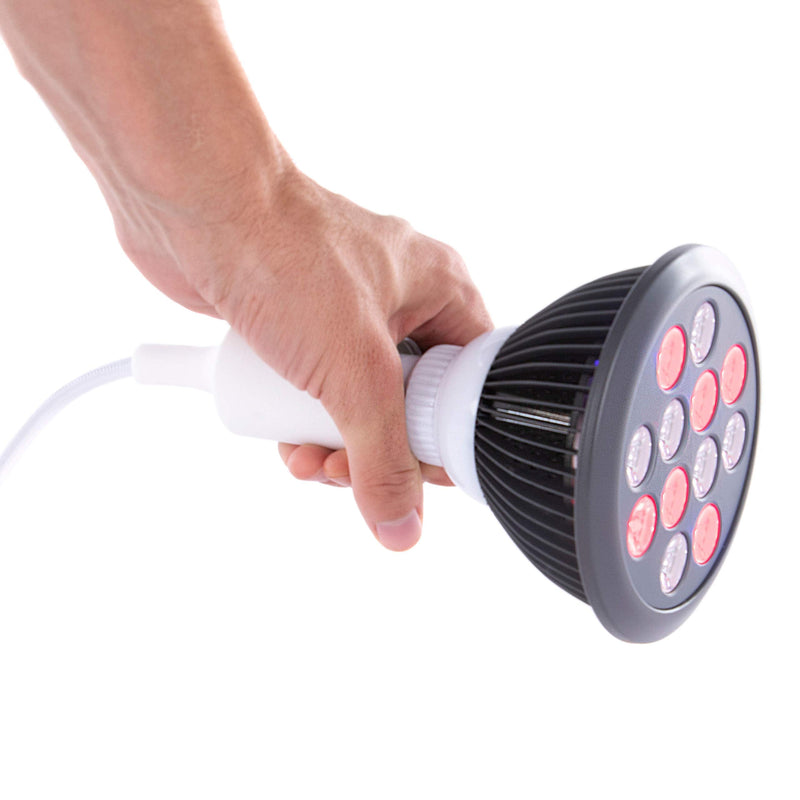 [Australia] - Red Light Therapy Device Red Near Infrared 660nm 850nm. 12 LEDs. High Irradiance for Skin Health, Pain Relief, Anti Aging, Muscle Recovery, Performance, Energy. Handheld, Power Cord Included. HG24. Red / Nir 
