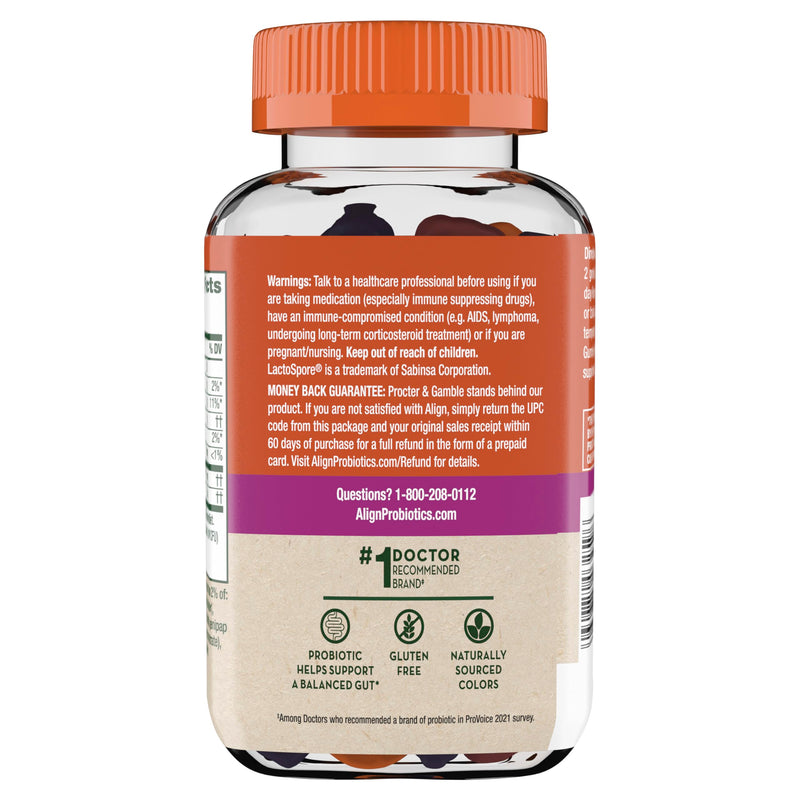 Align Dualbiotic, Prebiotics and Probiotics for Women and Men, Probiotics for Digestive Health, Prebiotics Help Nourish Good Bacteria, Natural Fruit Flavors, 90 Probiotic Gummies,(Pack of 2) 90 Count (Pack of 2)