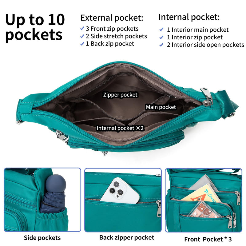 For Spirit Airlines Personal Item Bag Foldable Travel Duffel Bag & Pockets Bag Ladies Crossbody Lightweight Nylon Travel Purses