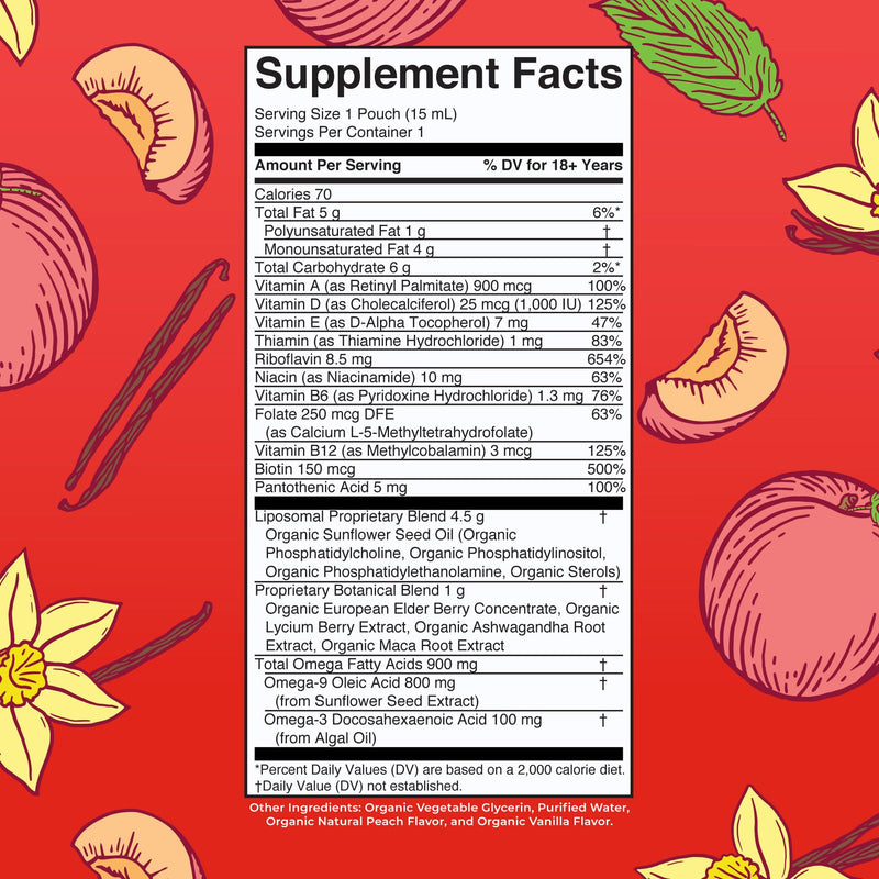 MaryRuth Organics Multivitamin for Men | USDA Organic | Sugar Free Mens Multivitamin Liposomal | Liquid Vitamins for Men | Immune Support Supplement & Overall Wellness | Vegan | 14-0.5 Fl Oz Pouches | 0.5 Fl Oz