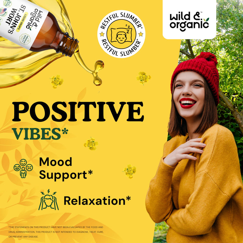 [Australia] - St Johns Wort Tincture - Mood Supplement w/St. John's Wort - St Johns Wort Organic for Good Mood - Calm and Relax Supplement w/Saint John's Wort - Organic St Johns Wort Herb - Hypericum - 2oz 2 Fl Oz (Pack of 1) 