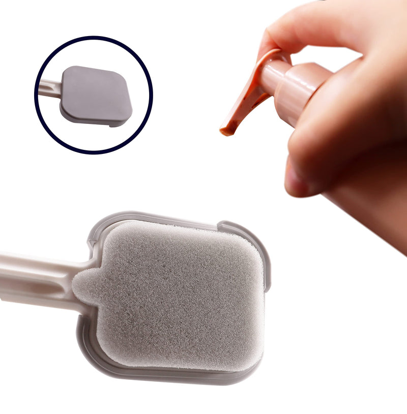 [Australia] - KMINA - Long Handled Lotion Applicator for Back (Includes 3 Thin Sponges), Easy Reach, Moisturizer Wand, Sunscreen Tool 