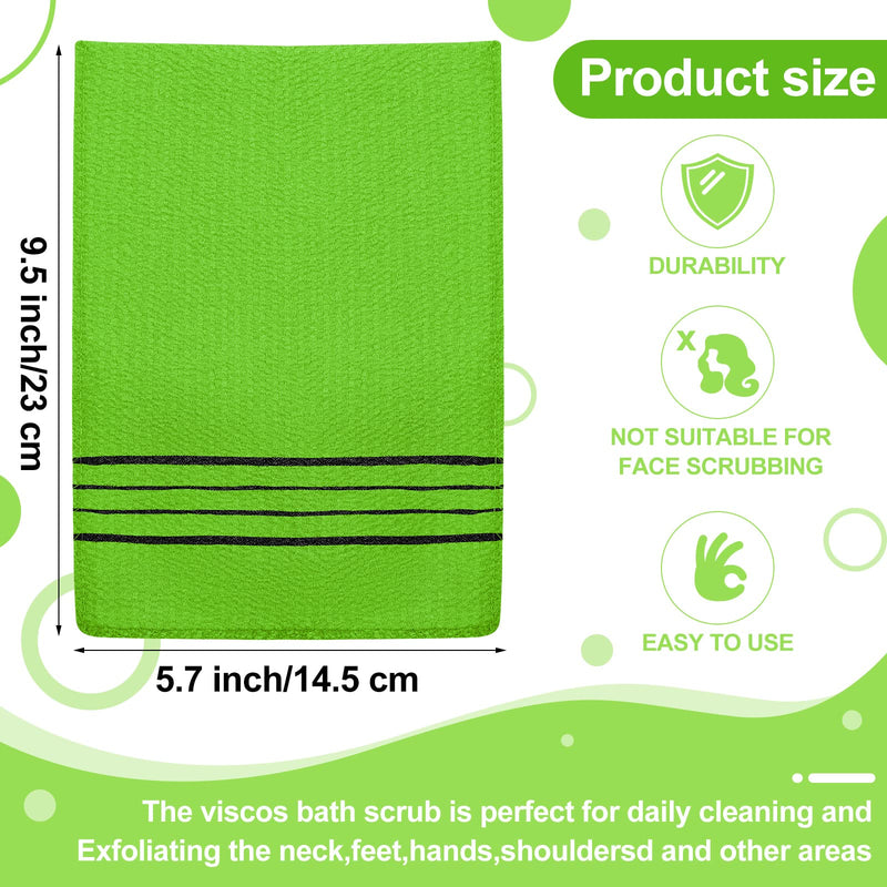 [Australia] - Pack of 12 Korean Exfoliating Gloves for Body Peeling Italy Towel Exfoliating Washcloths Korean Exfoliating Cloth Bath Body Exfoliating Bath Towels for Shower (Yellow, Green, Blue, Pink, L) 12 pieces (1 pack) Yellow, Green, Blue, Pink 