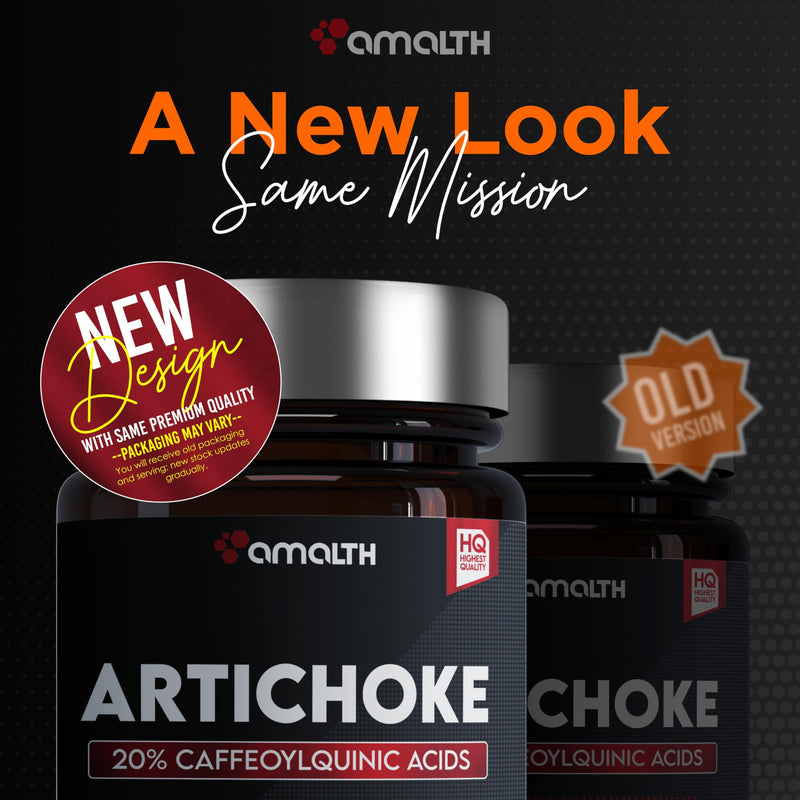 [Australia] - Amalth Artichoke Leaf Extract 120 Veg Capsules -20% Caffeoylquinic Acid Standardized Extract - Supports Liver & Digestion Non-GMO Gluten Free 90 Count (Pack of 1) 