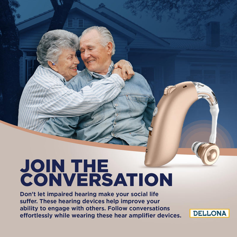 [Australia] - High-Performance Hearing Amplifiers for Seniors Severe Hearing Loss, (Pair) Rechargeable Hearing Amplifiers , Comfort Design Hearing Aid, Hearing Amplifiers for Seniors Rechargeable with Noise Cancelling, PSAP Hearing Amplifier to Aid and Assist Hearin... 