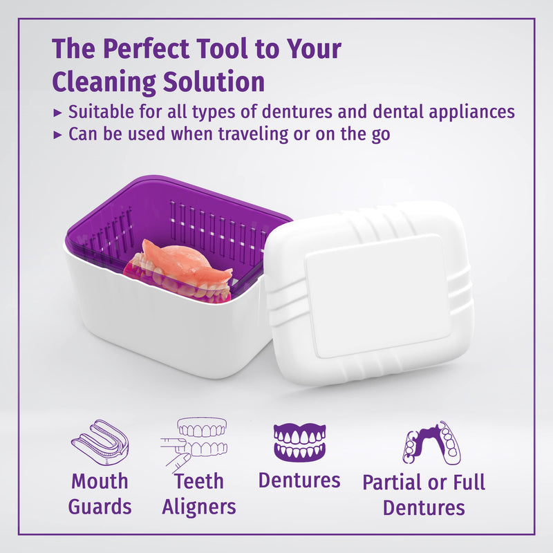 [Australia] - Dentures Cleaner Soaking Bath – Cleaning Container for Dental Appliances’ Solution (Classic) Classic 