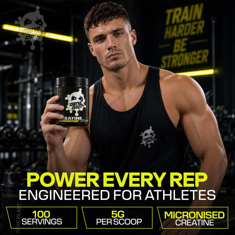 Micronised Creatine Monohydrate Powder 500g – 100 Servings – Creatine for Strength & High-Intensity Performance (Unflavoured) Unflavoured