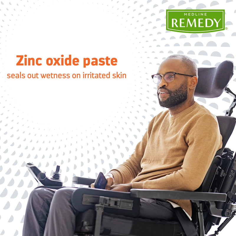 [Australia] - Medline Remedy Clinical Zinc Oxide Paste Skin Protectant (4 oz Tube), Vanilla Scent, Diaper Rash Cream, Incontinence Care, Wetness Protection, Paraben Free, Hypoallergenic, Adults, Children 