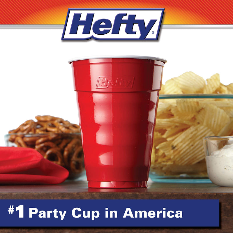 [Australia] - Hefty Party On Disposable Plastic Cups, Red, 18 Ounce, 50 Count 50 Count (Pack of 1) 