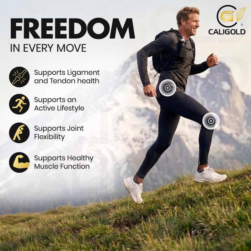 CALIGOLD Health Joint Support Supplement Liquid 500 ml with Collagen, Vitamin C, MSM, Glucosamine & Chondroitin, High-Absorption Formula for Joint Health & Mobility