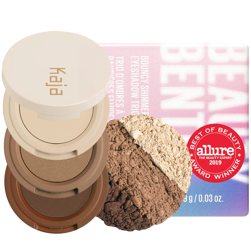 [Australia] - Kaja Lip & Blush Glazed Keychain Stain - Jelly Charm 01 Cherry Spritz + Beauty Bento Collection - Bouncy Eyeshadow Trio 14 Neutral Moment, 0.03 Oz Bundle 