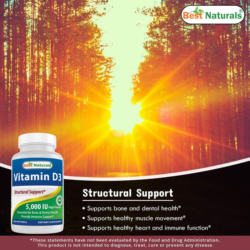 Best Naturals Calcium Magnesium Zinc with Vitamin D3 & Vitamin D3 5000 IU