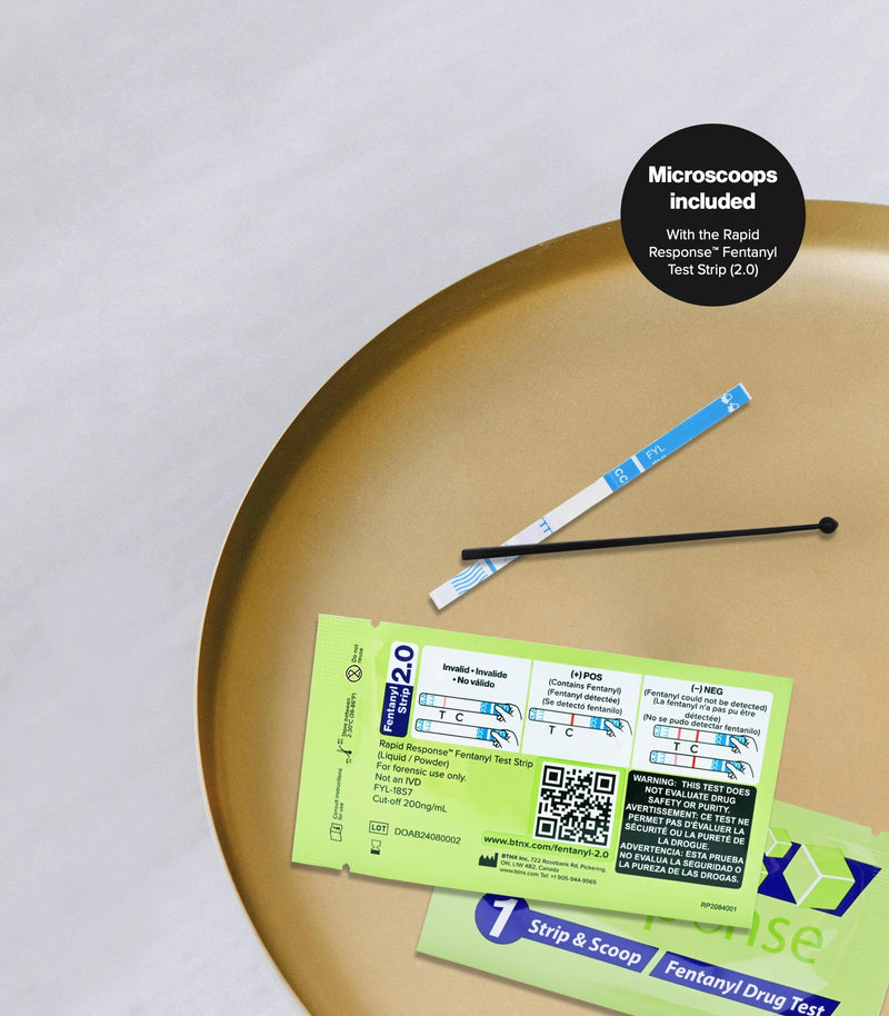 Rapid Response Fentanyl Test Strips, 5 Pack – Fast, Accurate Drug Test Kit | Detects fentanyl & analogs with >98% accuracy in powder, pills, liquids & urine. Results in 5 min, individually wrapped Pack of 5