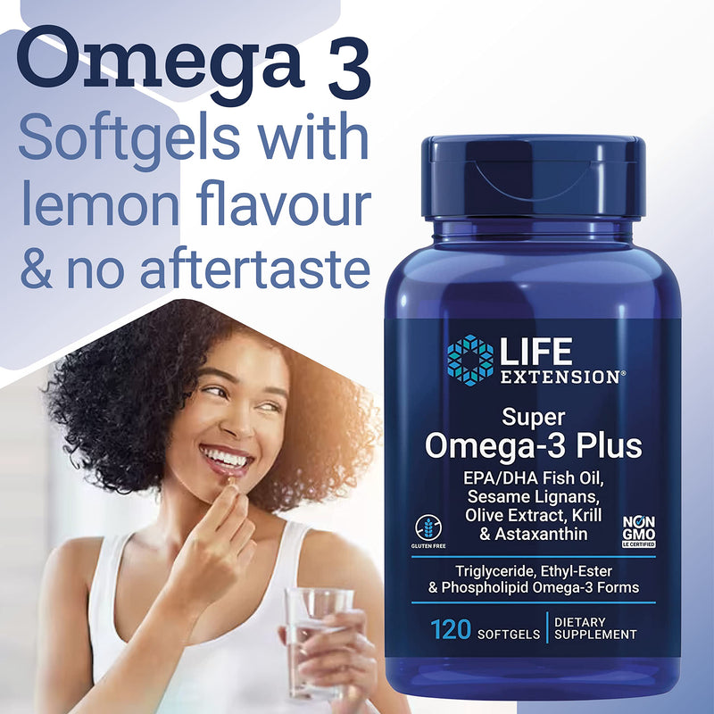 Life Extension, Super Omega-3, with Fish Oil and Essential Fatty Acids, Highly Dosed, 240 Soft Capsules, Laboratory Tested, Gluten-Free, SOYA-Free, Non-GMO