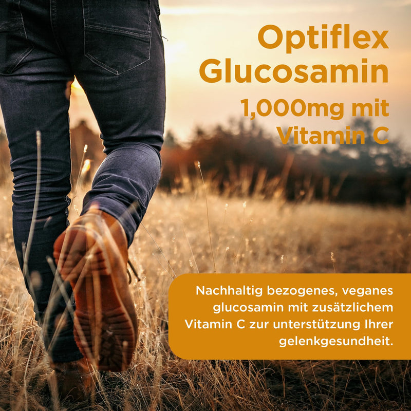 [Australia] - Healthspan Optiflex Glucosamine 1,000 mg | Support for healthy joints and improved mobility | Highly effective formula with vitamin C to promote joint health | Vegan | 160 tablets 